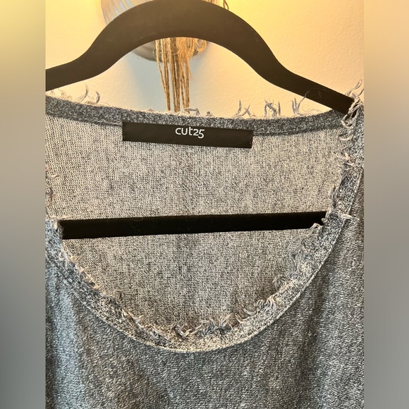 Cut25 Slighty Sheer Cotton Linen Blend Knit Sweater Unfinished Hem Size S - Picture 2 of 6